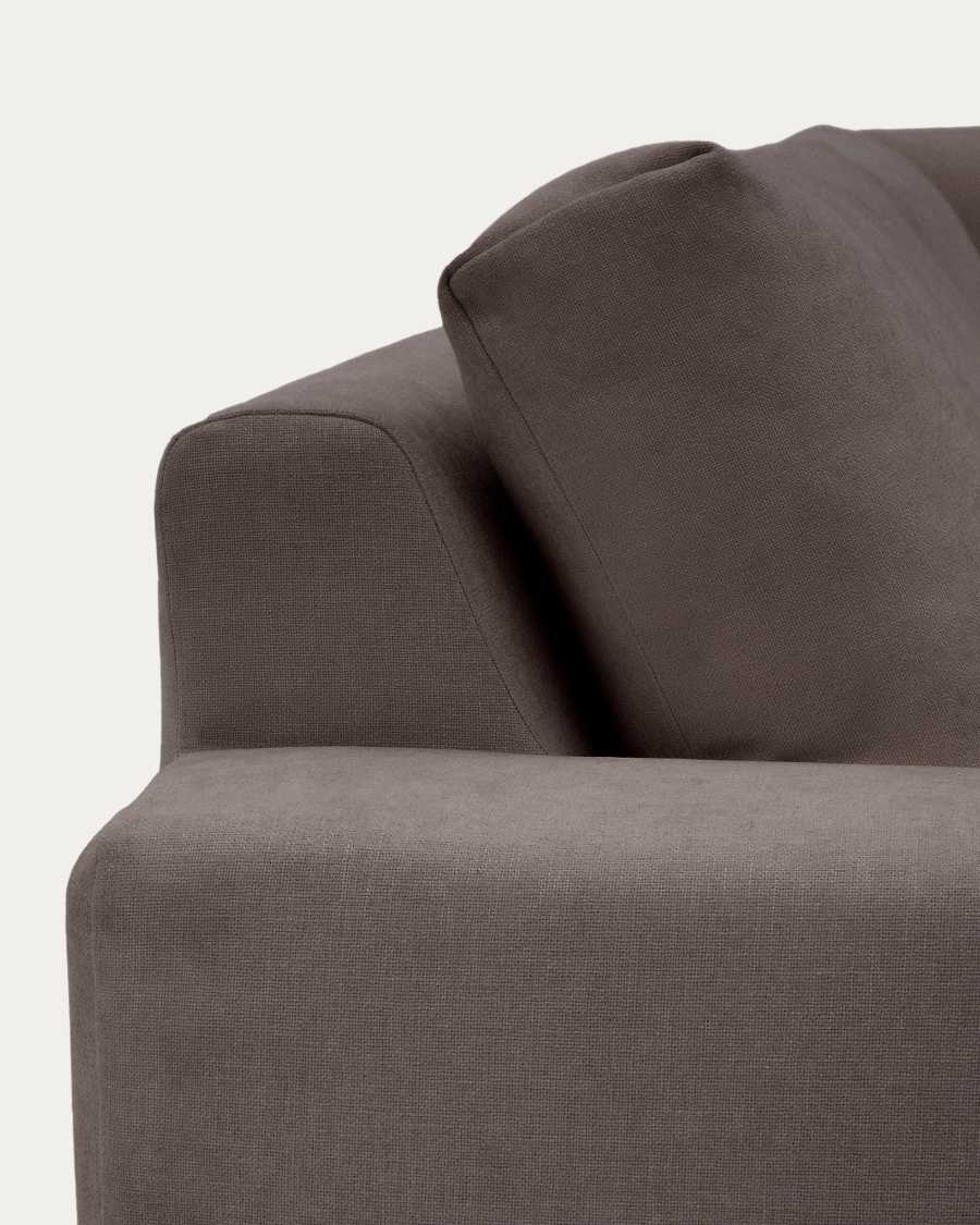 Alea removable cover modular sofa 5-seater in dark brown 310 x 310 cm