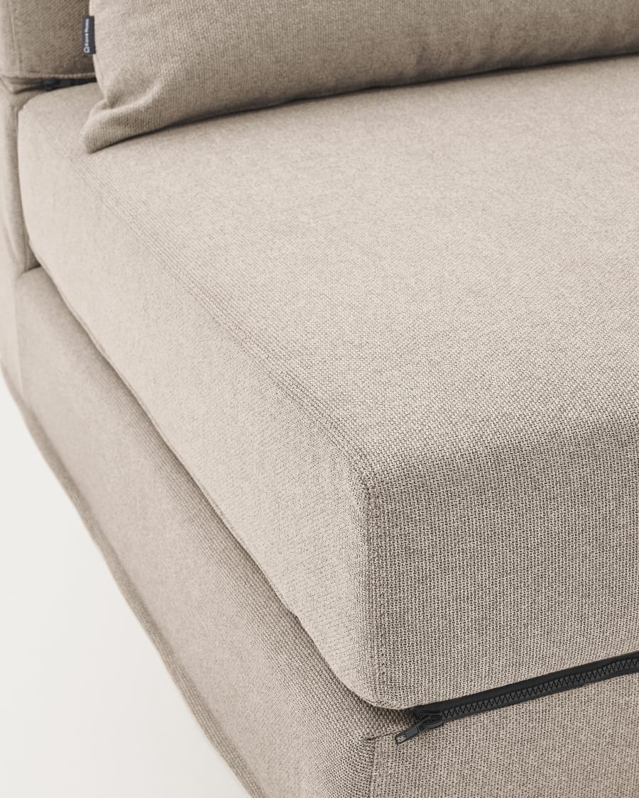 Arty beige, convertible pouffe/bed 70 x 89 (200) cm