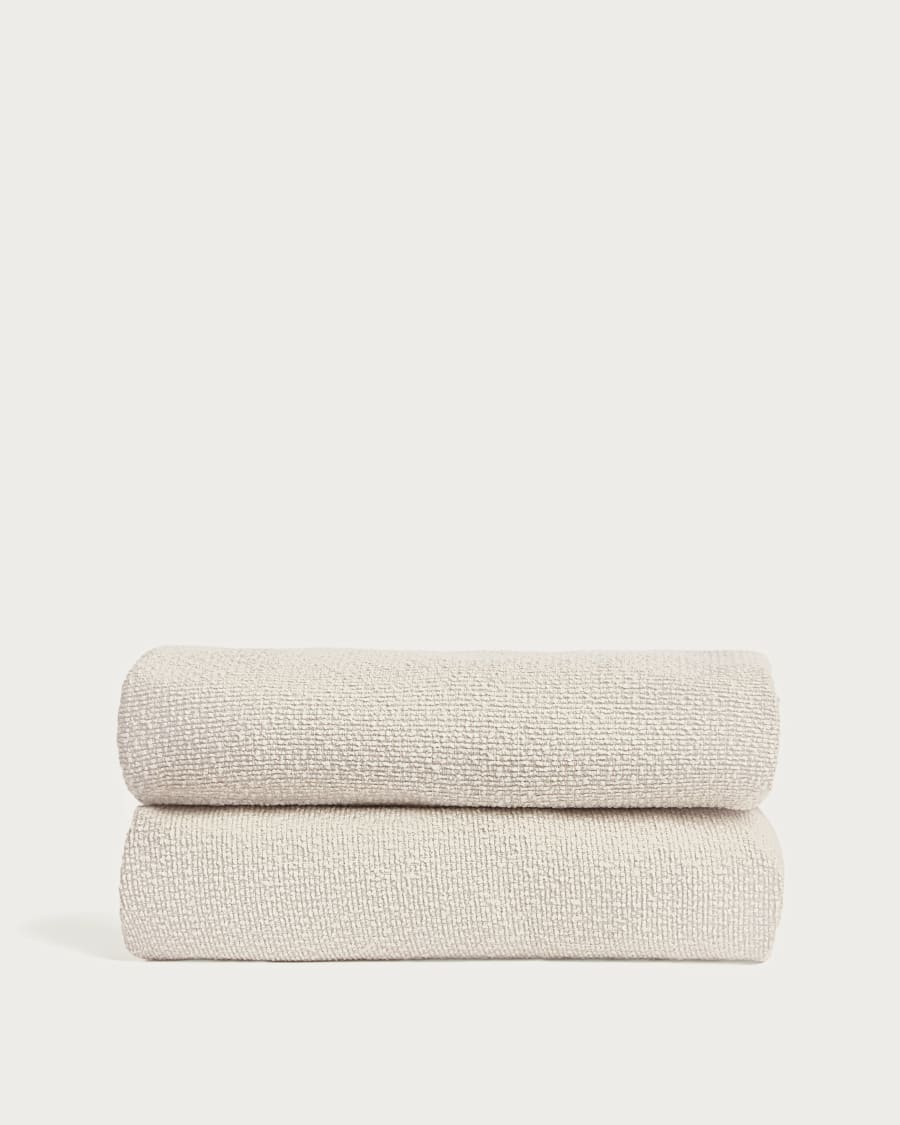 Martina bed cover in ecru chenille for mattress 90 x 200cm