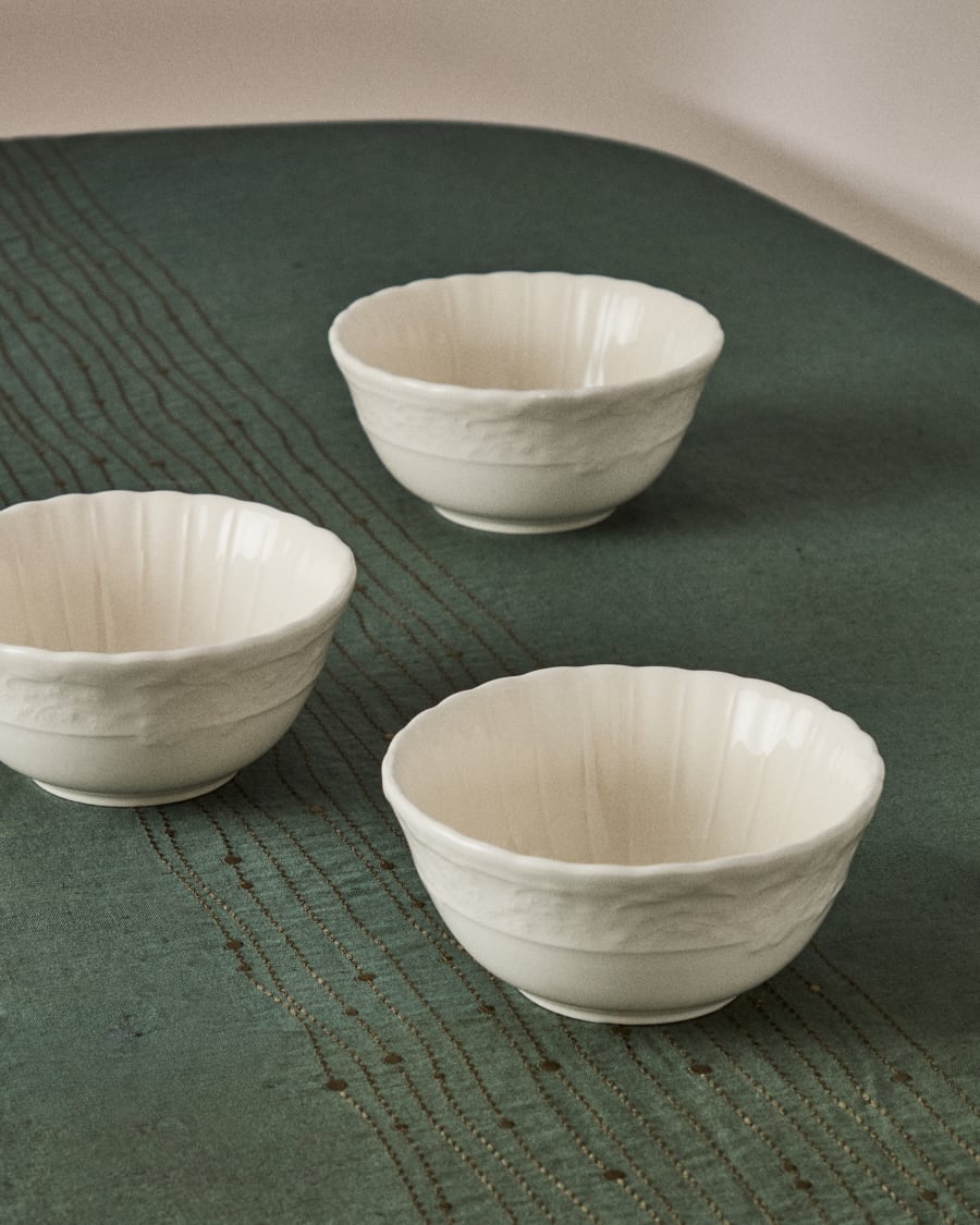 Bol Varla en céramique beige