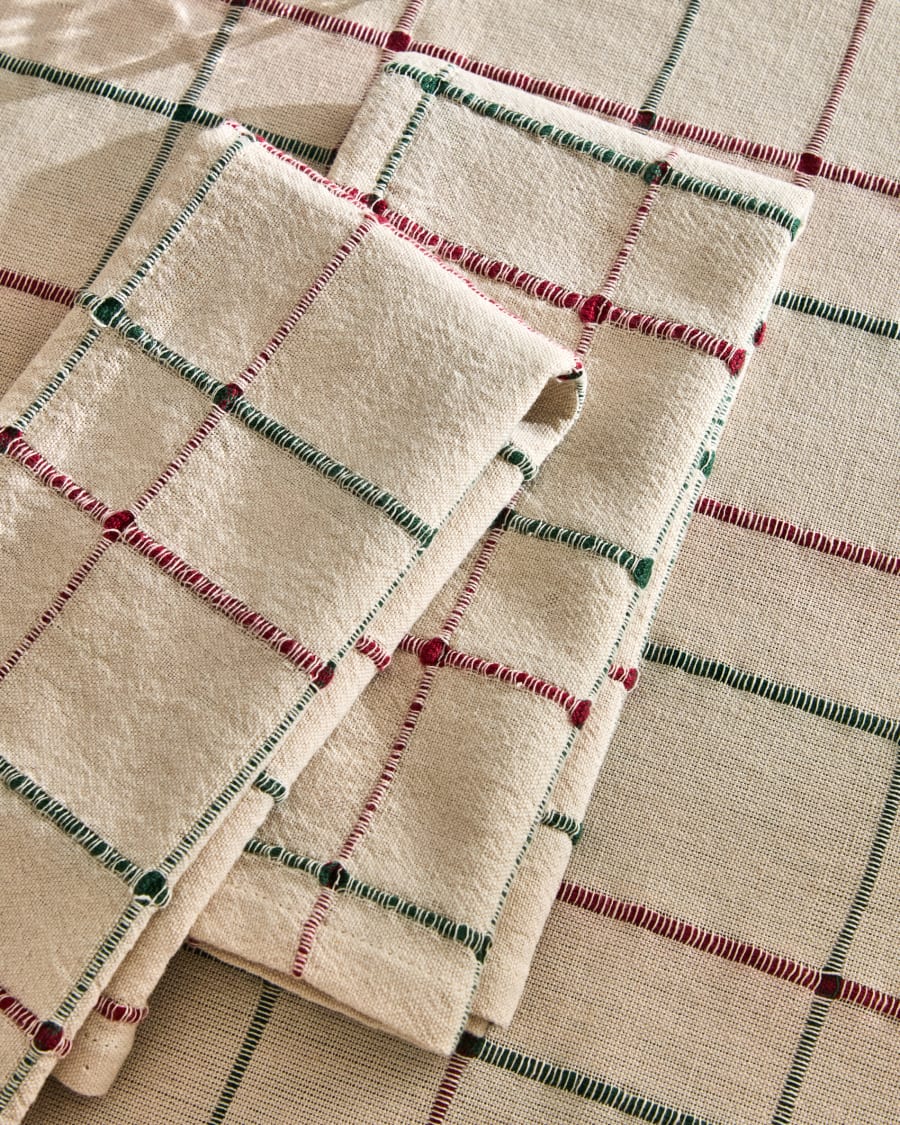 Set di 2 tovaglioli Aldelie 100% cotone jacquard multicolore