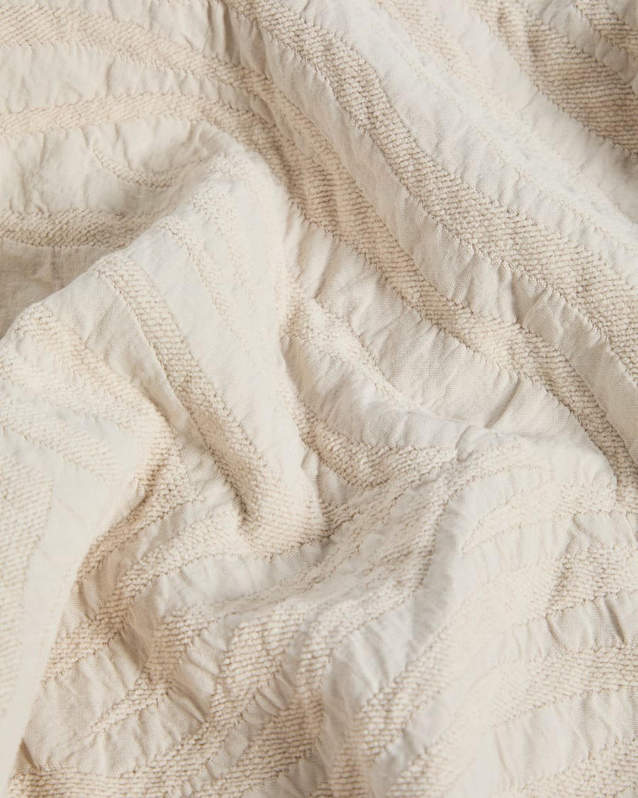 Trapunta Zenti 100% cotone jacquard zebrata double face per letto da 90/135 cm