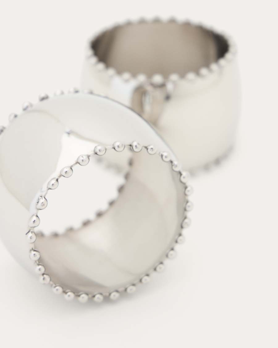 Nirela set of 2 stainless steel napkin rings