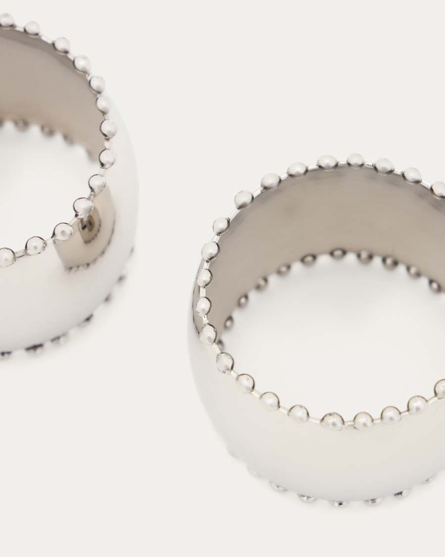 Nirela set of 2 stainless steel napkin rings