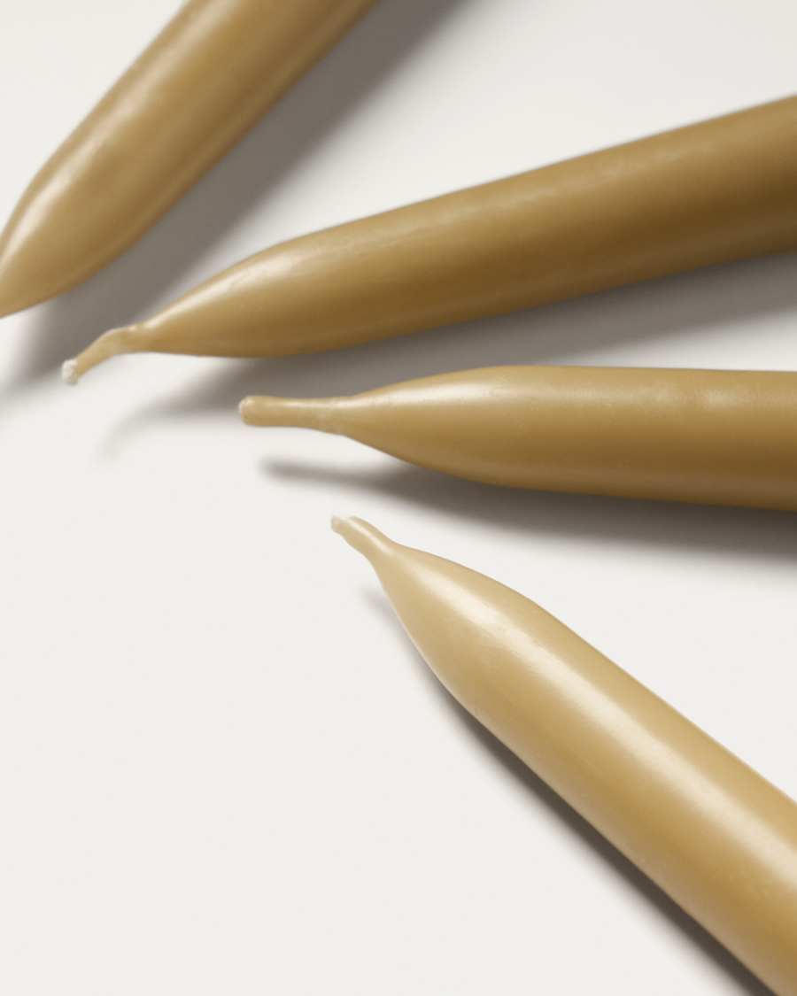 Set Talinen di 4 candele beige