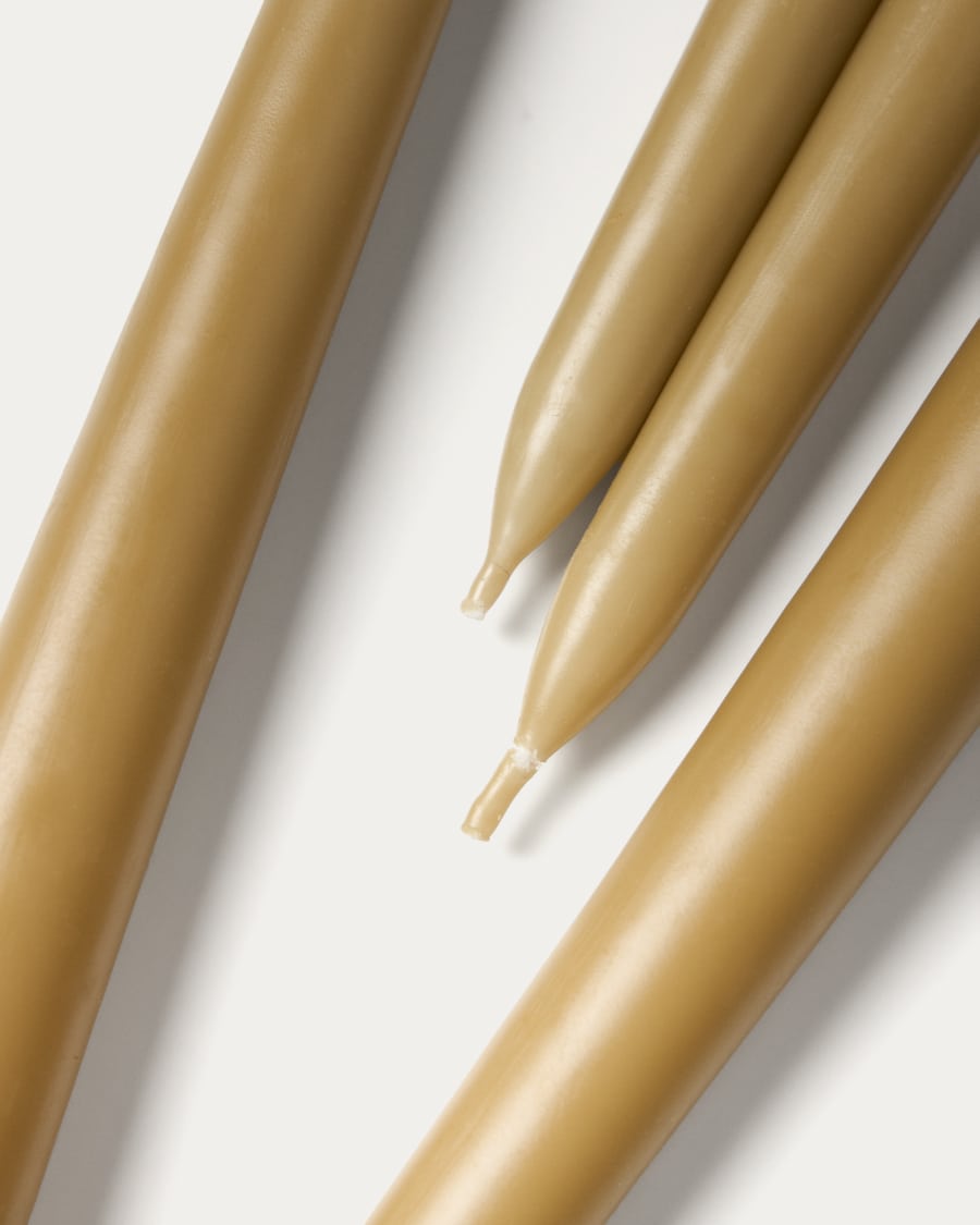 Set Talinen di 4 candele beige