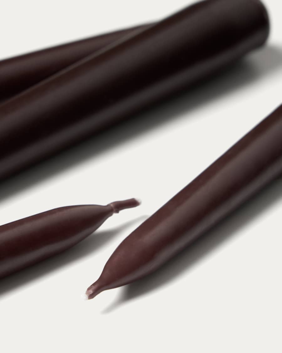 Talinen set of 4 brown candles