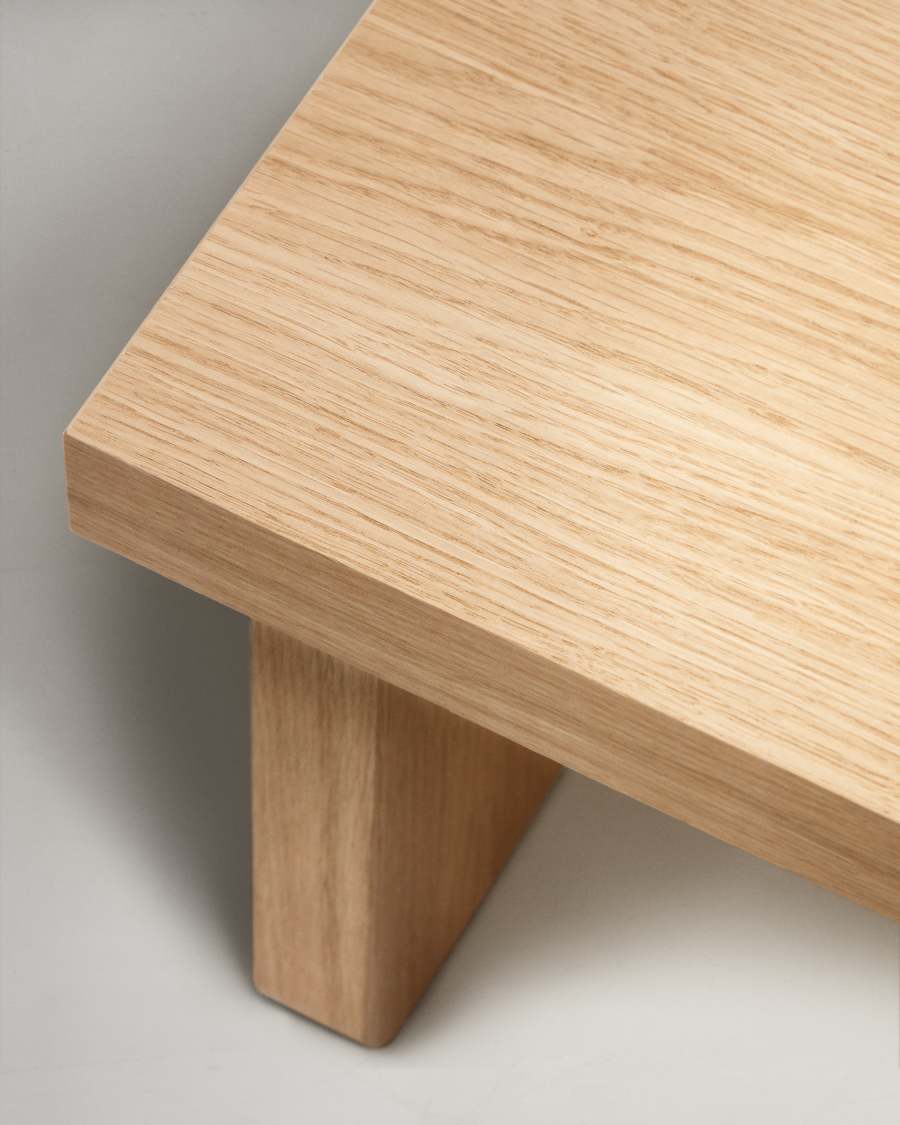 Table basse Oaq en placage de chêne finition naturelle 89 x 62 cm FSC Mix Credit