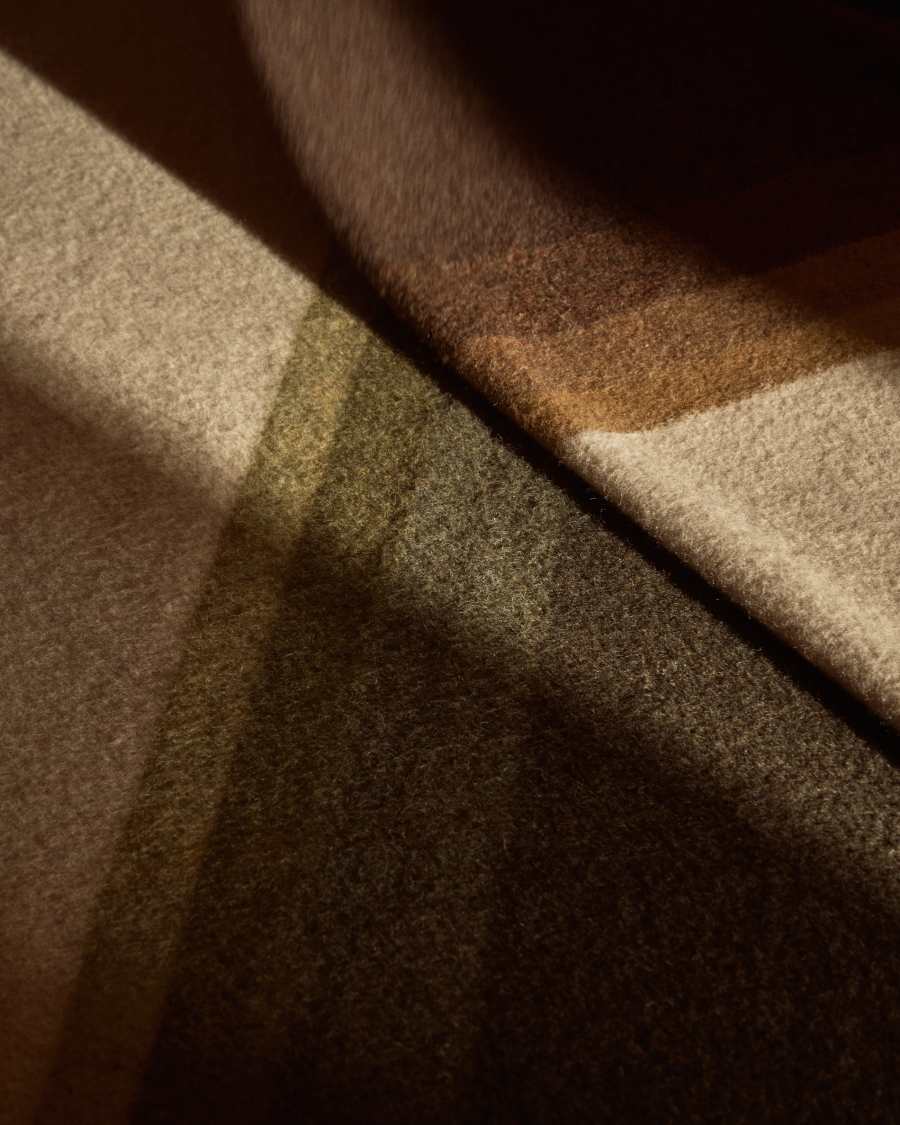 Voreni multicolour recycled wool blanket with fringing 130 x 170 cm