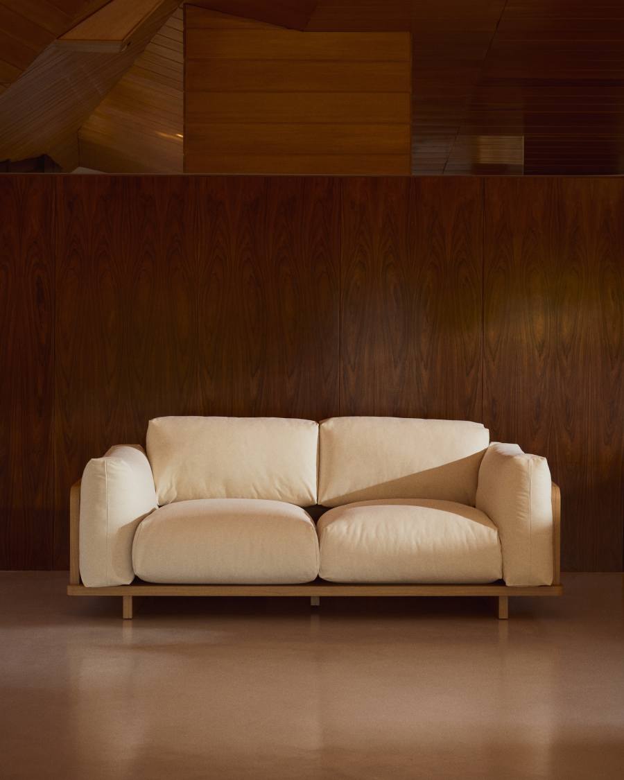 Oaq 3-Sitzer-Sofa beige 225 cm FSC Mix Credit