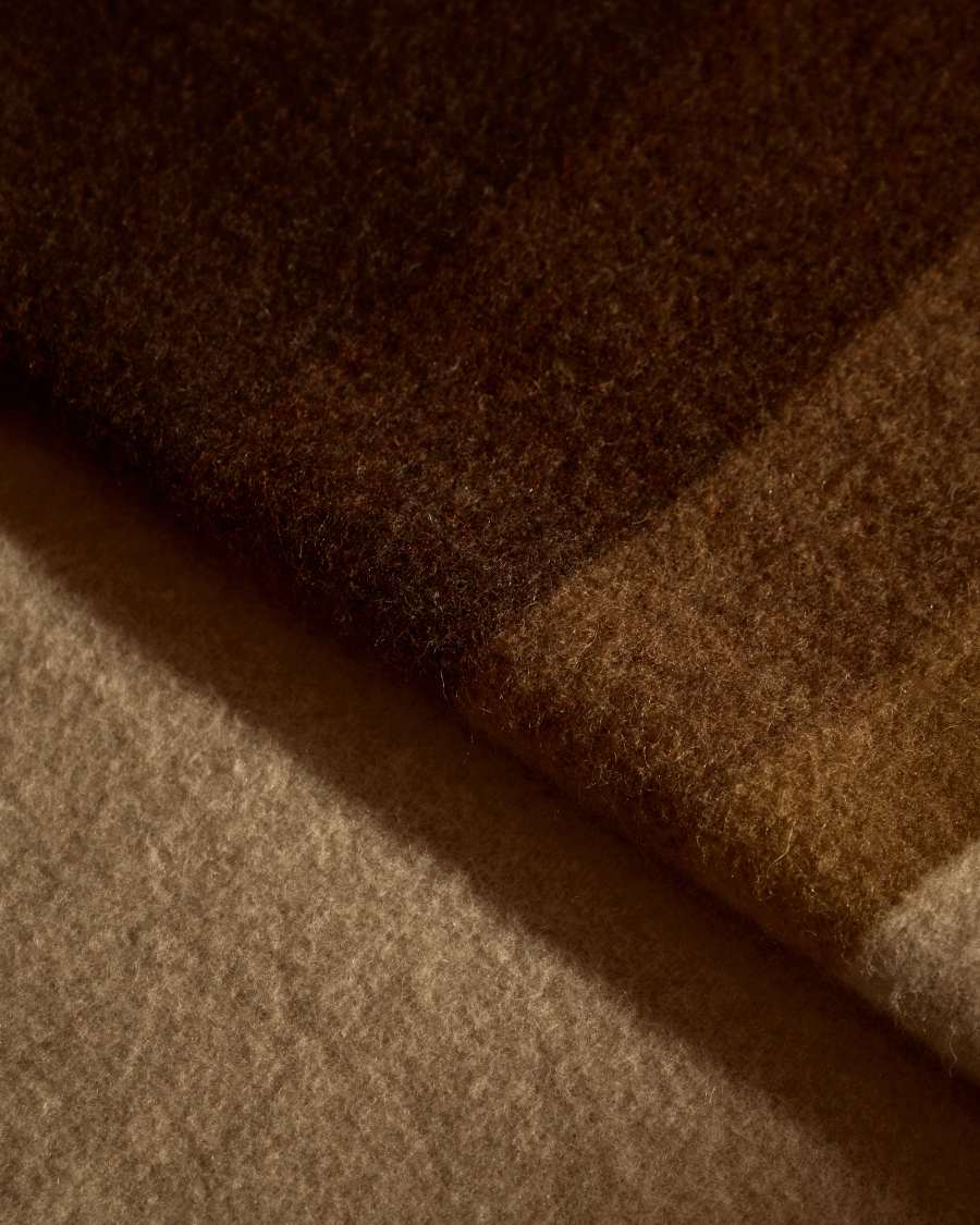 Voreni multicolour recycled wool blanket with fringing 130 x 170 cm