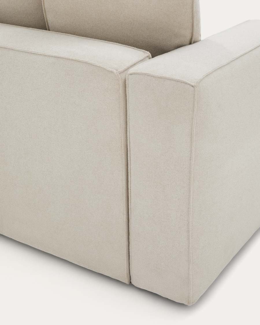 Divano letto Marela 3 posti in ciniglia beige 236 cm FSC Mix Credito