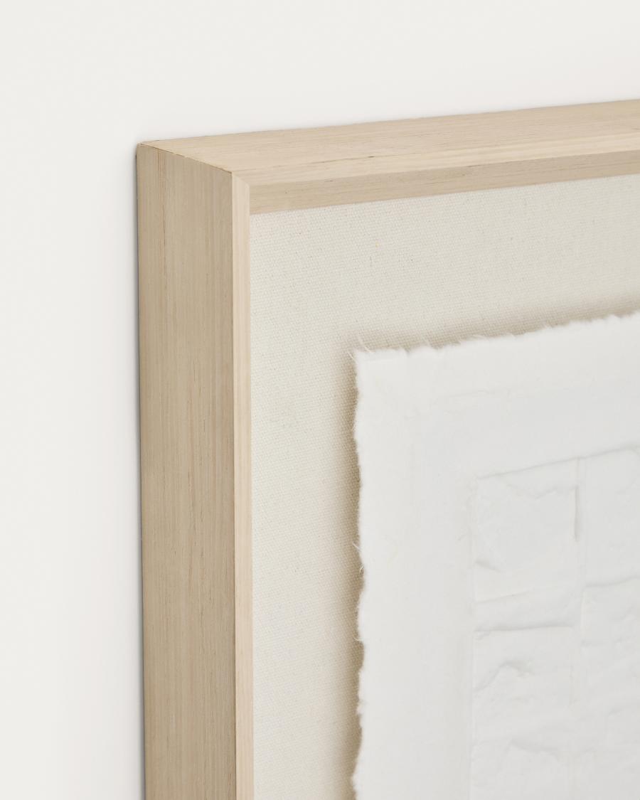 Quadro Annia di cartapesta bianco 90 x 70 cm