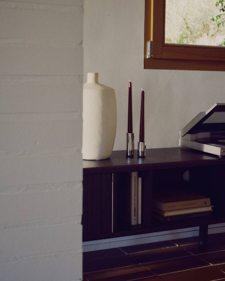 Mireni papier-mâché vase beige Ø 39 cm