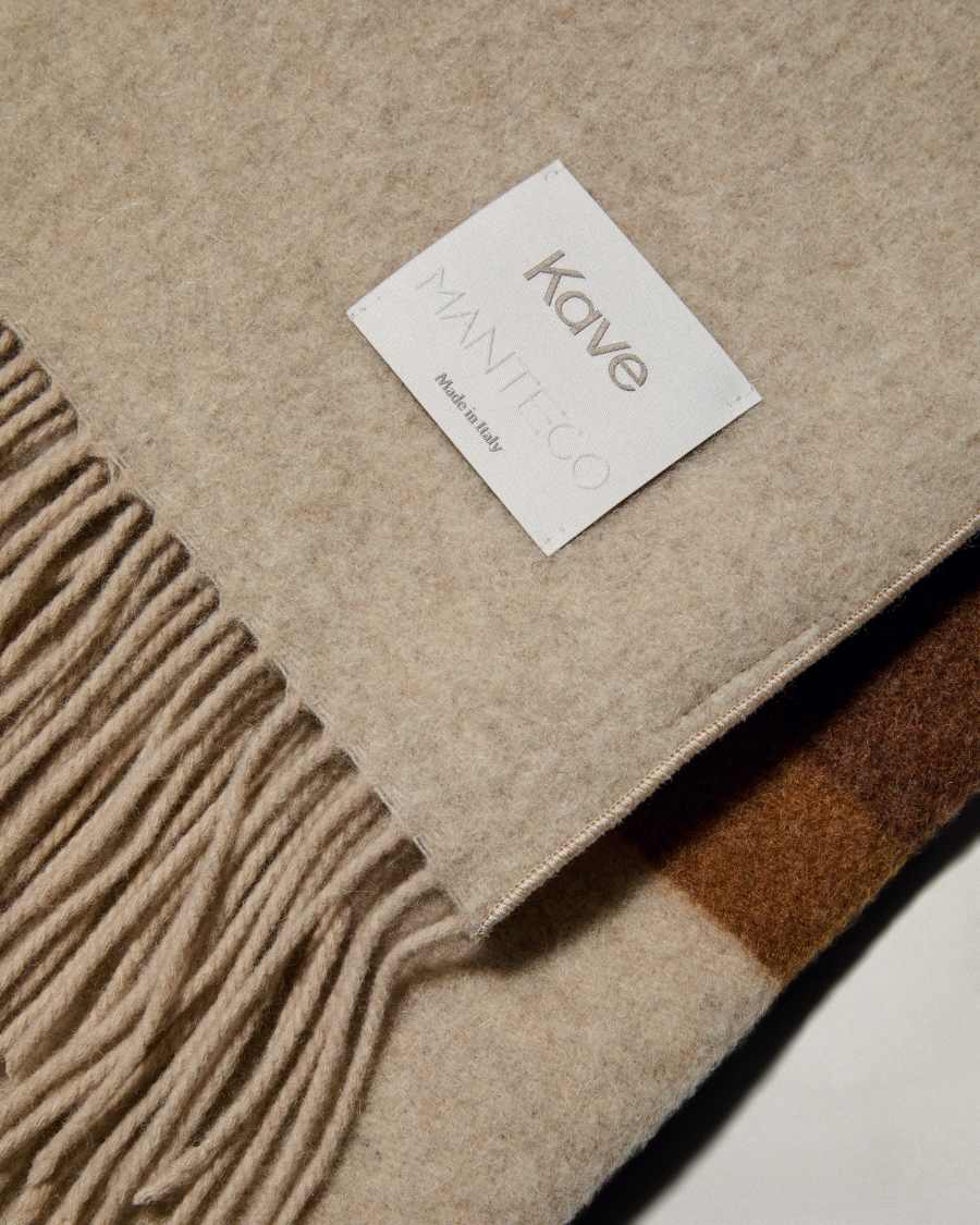 Voreni multicolour recycled wool blanket with fringing 130 x 170 cm