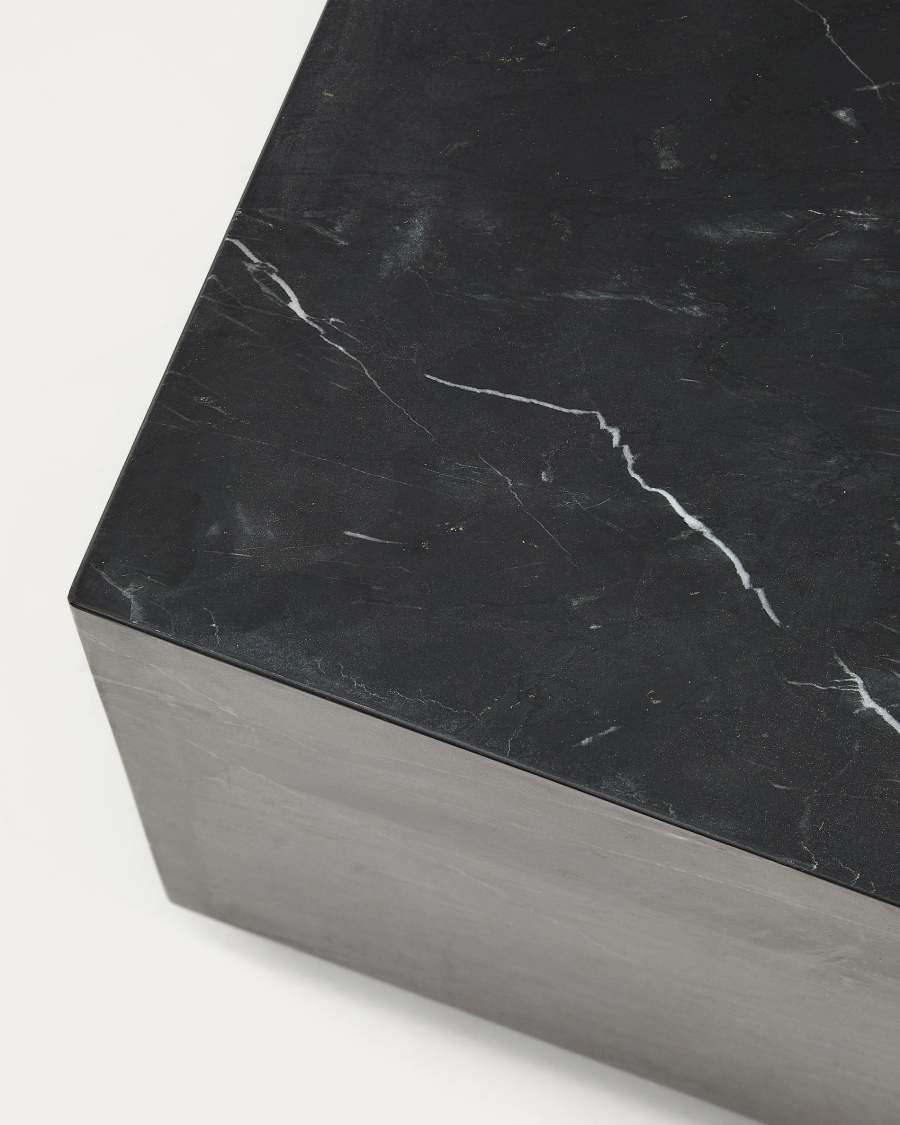 Tavolino da appoggio Sorein in marmo nero 50 x 50 cm