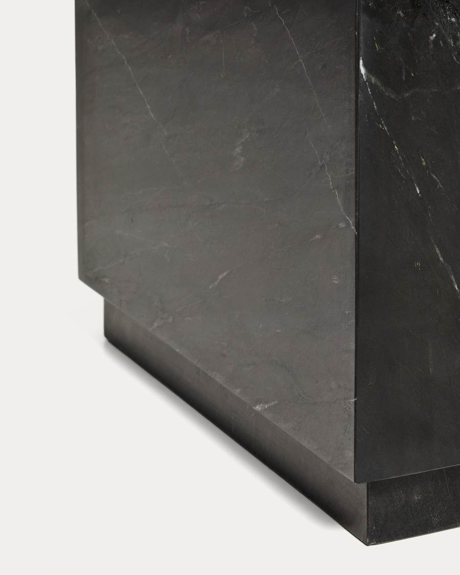 Tavolino da appoggio Sorein in marmo nero 50 x 50 cm
