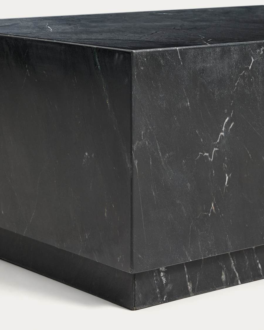 Tavolino da salotto Sorein in marmo nero 100 x 50 cm