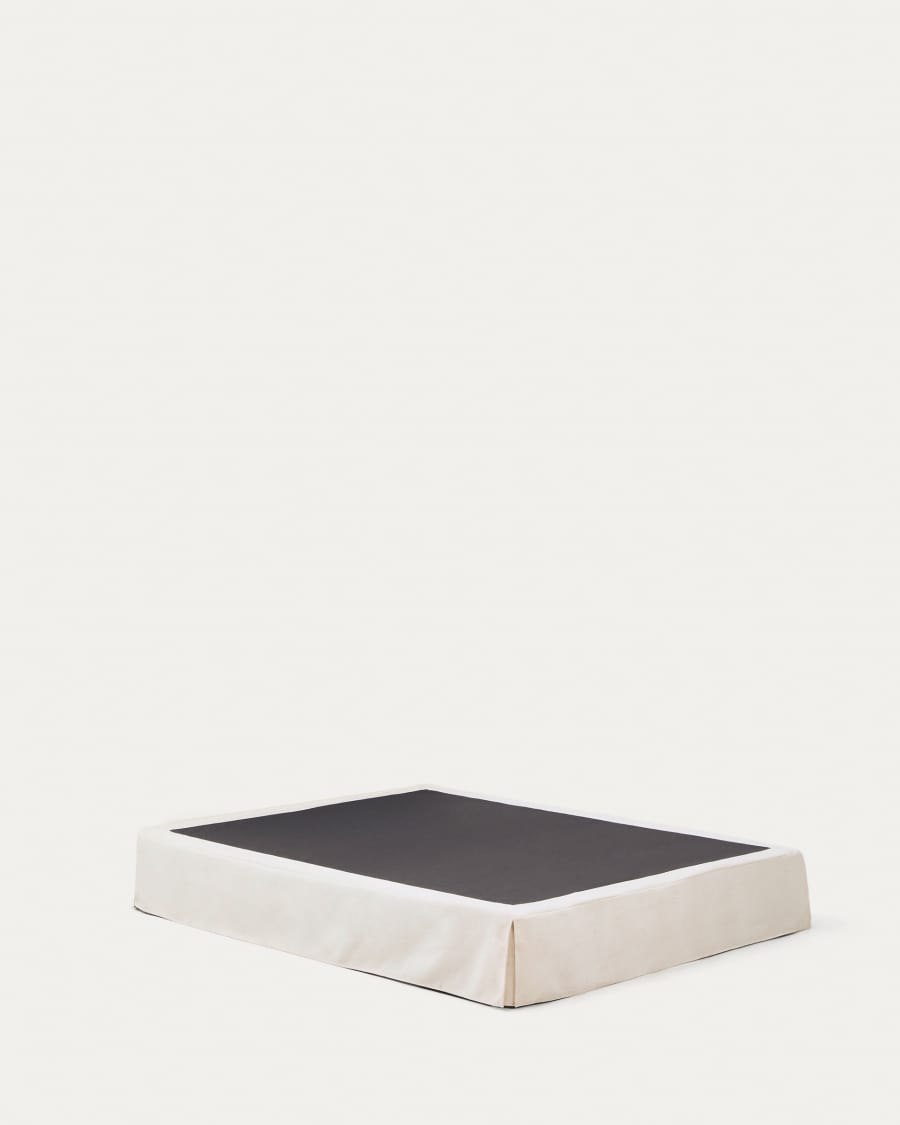 Podstawa ze zdejmowanym pokrowcem Jaira z białego szenilu do materaca 160 x 200 cm