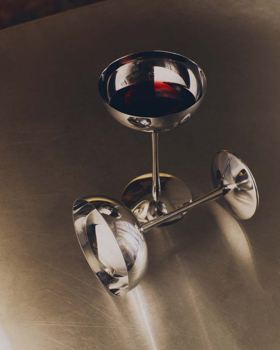 Set di 2 bicchieri Nirela in acciaio inox