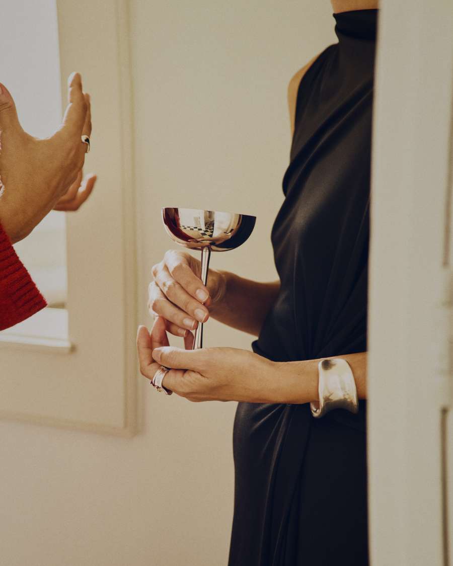 Set di 2 bicchieri Nirela in acciaio inox