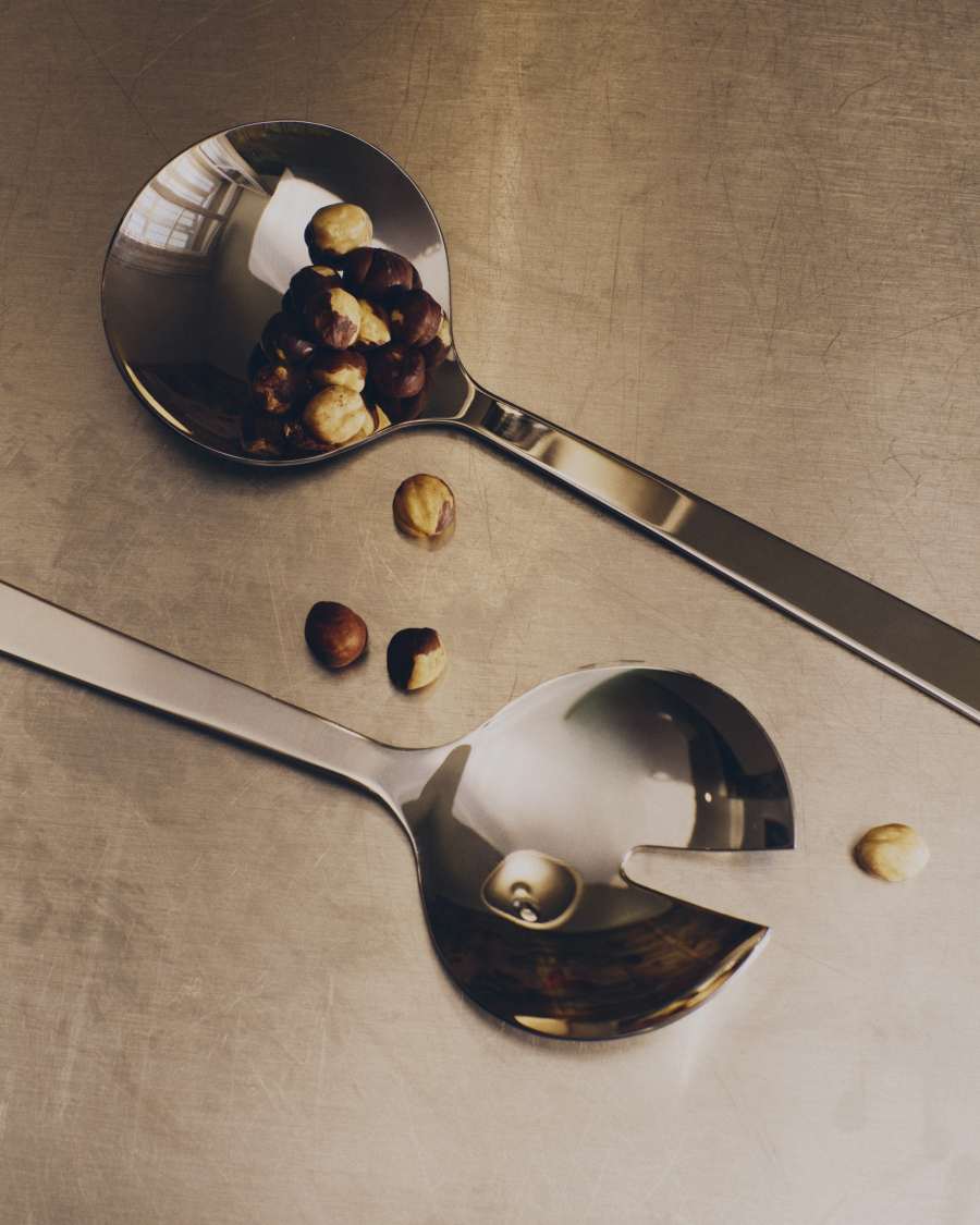 Set di 2 utensili da cucina Nirela in acciaio inox