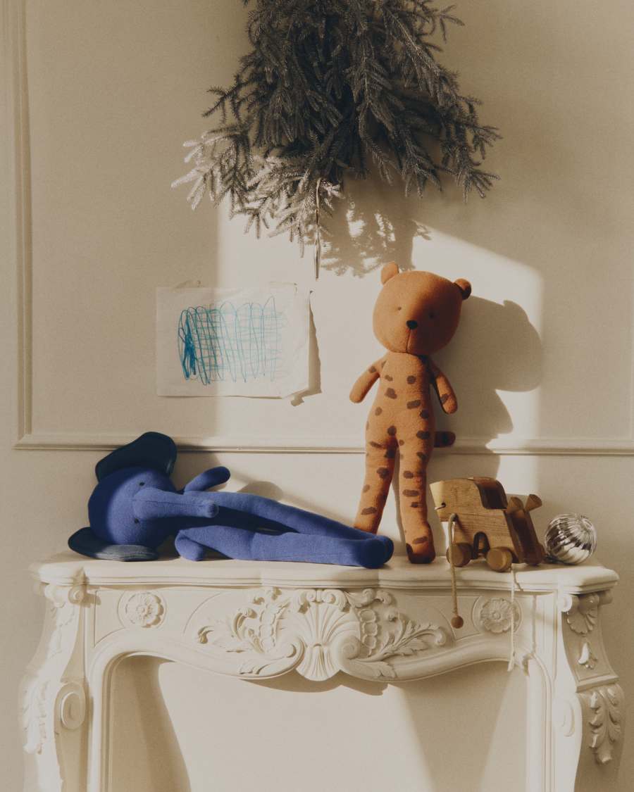 Pomarańczowy dzianinowy gepard przytulanka Tandani