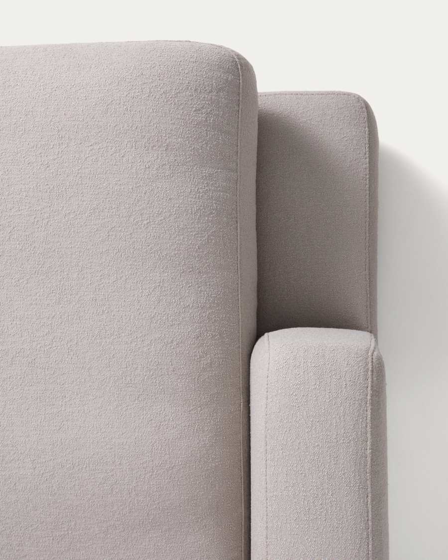 Gala 4-seater grey micro bouclé sofa with left-hand chaise longue FSC Mix Credit 300 cm