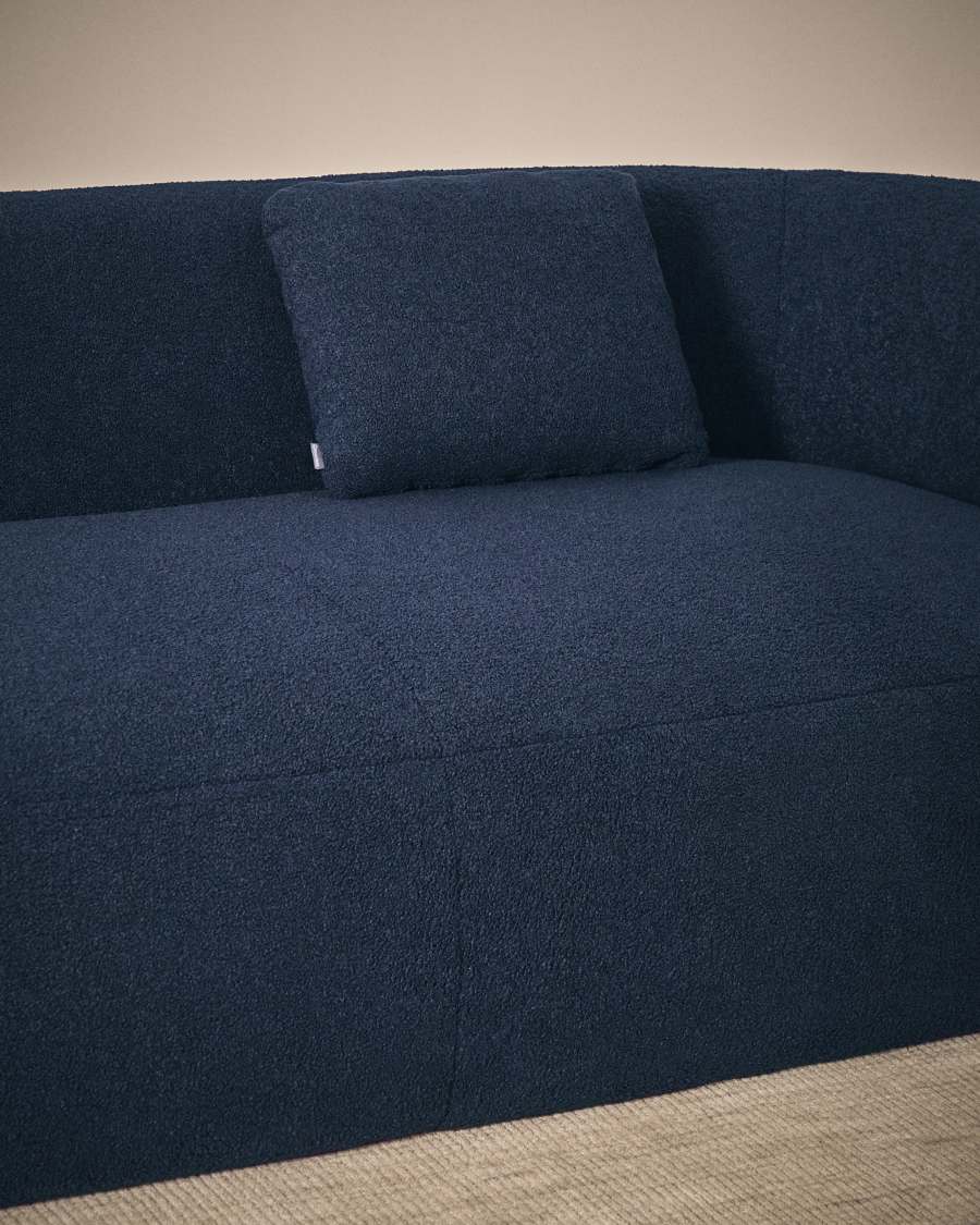 Martina navy blue bouclé cushion 47 x 36 cm
