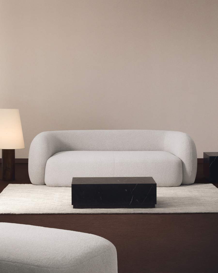 Tavolino da salotto Sorein in marmo nero 100 x 50 cm