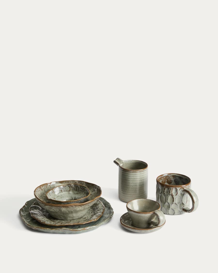 Κεραμικό βαθύ πιάτο Alenia γκρι