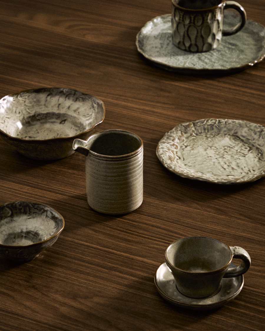 Κεραμικό πιάτο πλακέ Alenia γκρι