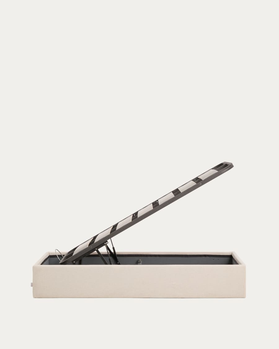 Canapè abatible desenfundable Nelzi xenilla cru per a matalàs de 90 x 200 cm FSC 100%