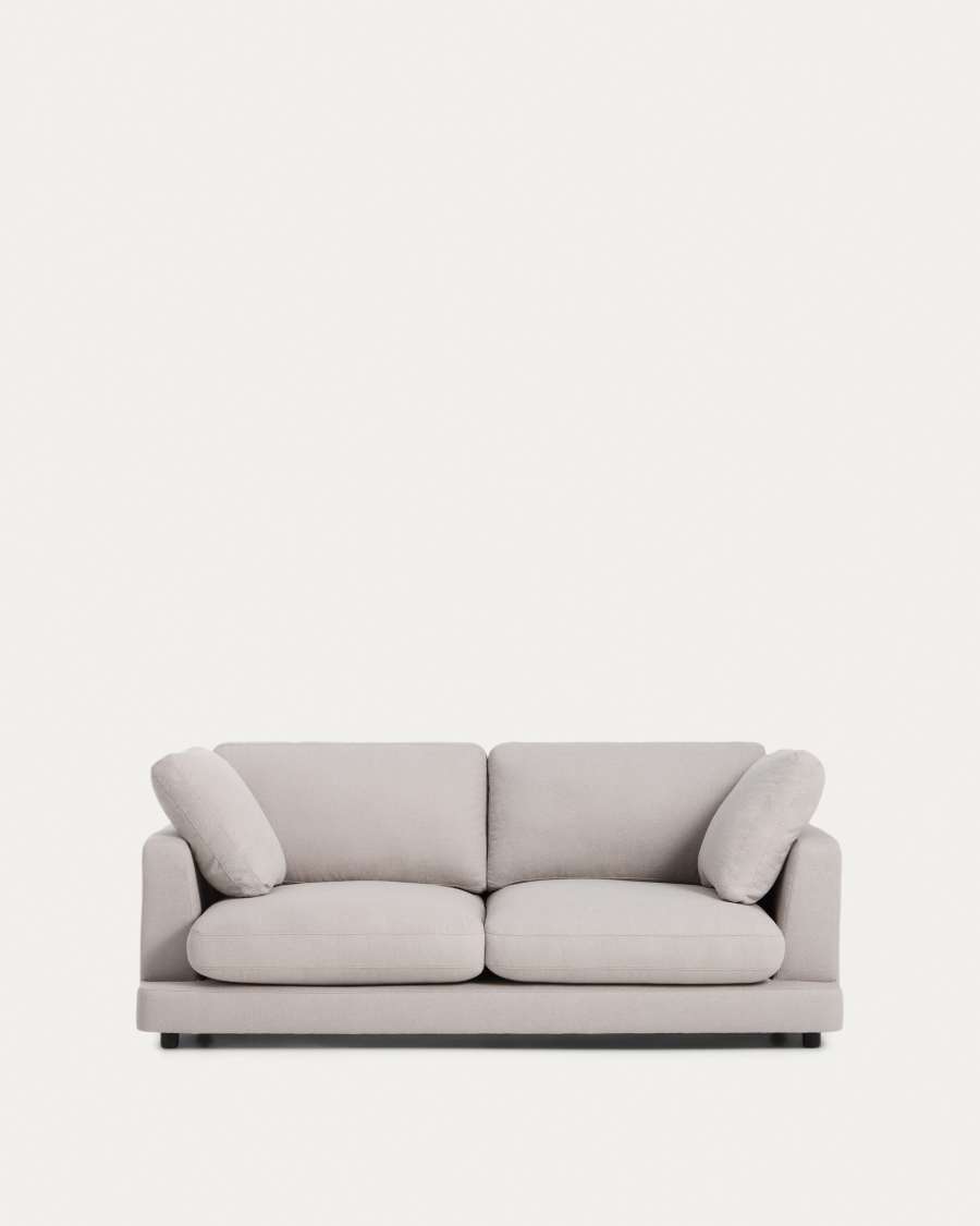 Gala 3-seater grey micro bouclé sofa FSC Mix Credit 210 cm