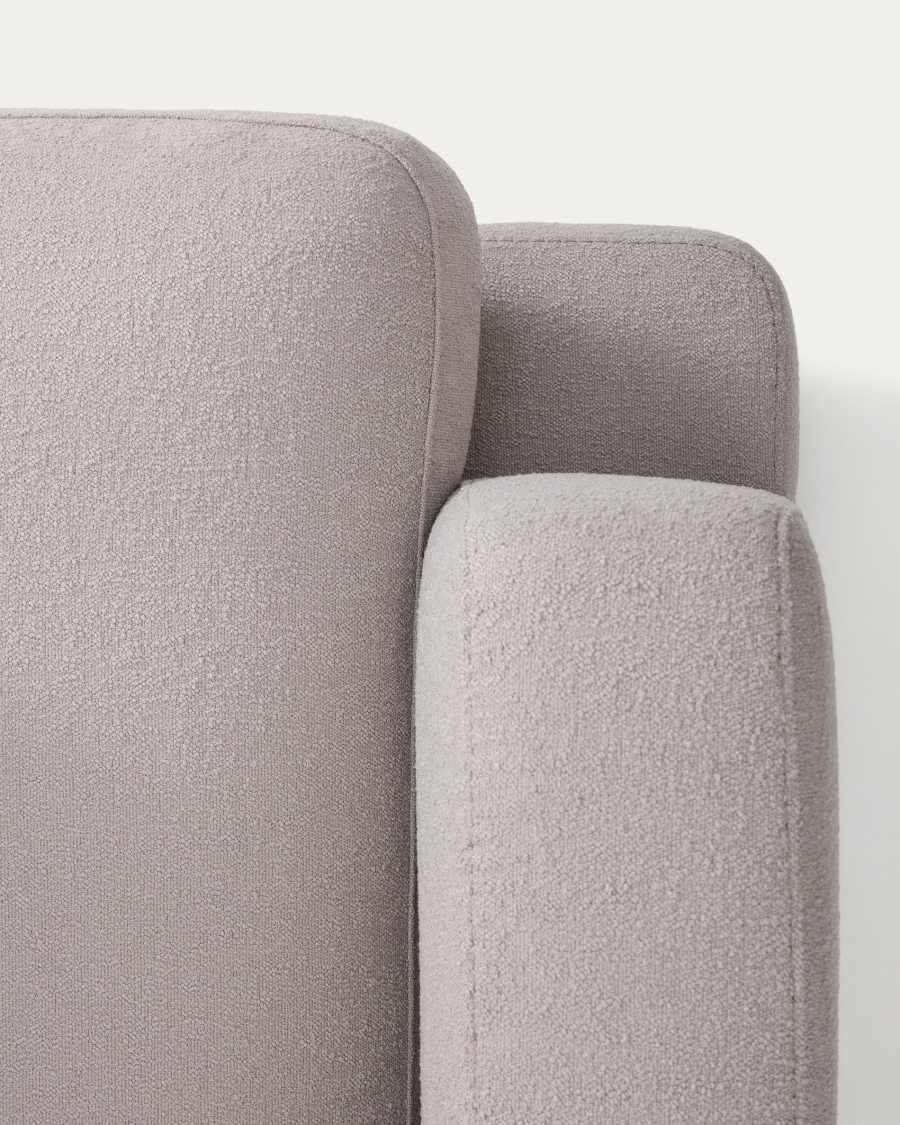 Gala 3-seater grey micro bouclé sofa FSC Mix Credit 210 cm