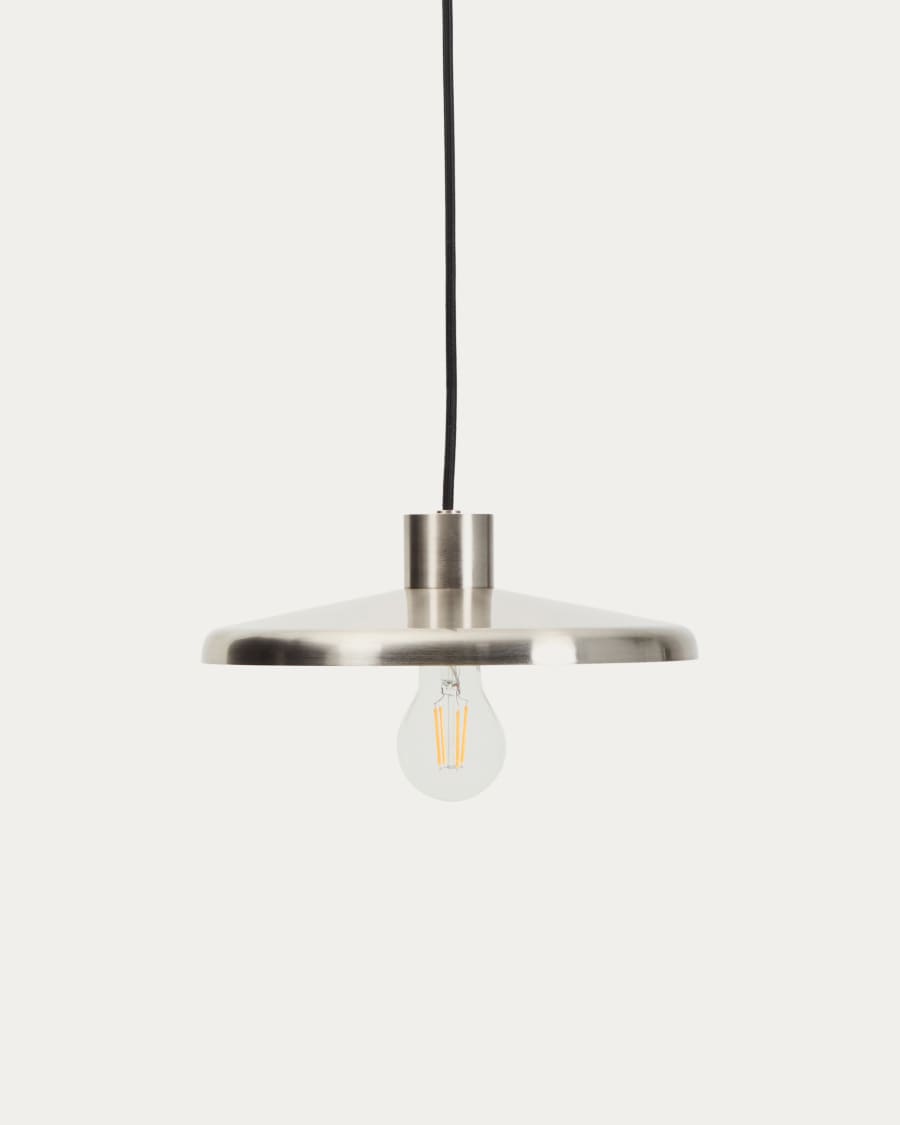 Nuvira ceiling lamp in light grey brushed metal