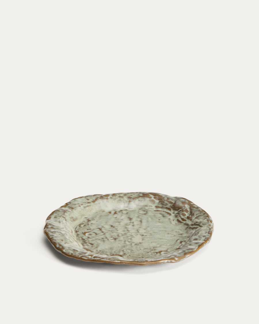 Alenia dessert plate in grey ceramic
