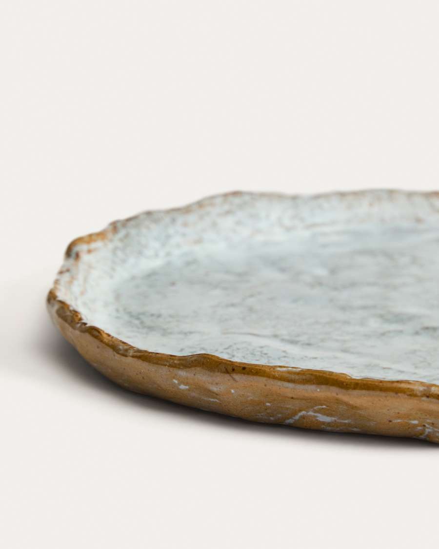 Alenia brown ceramic dinner plate