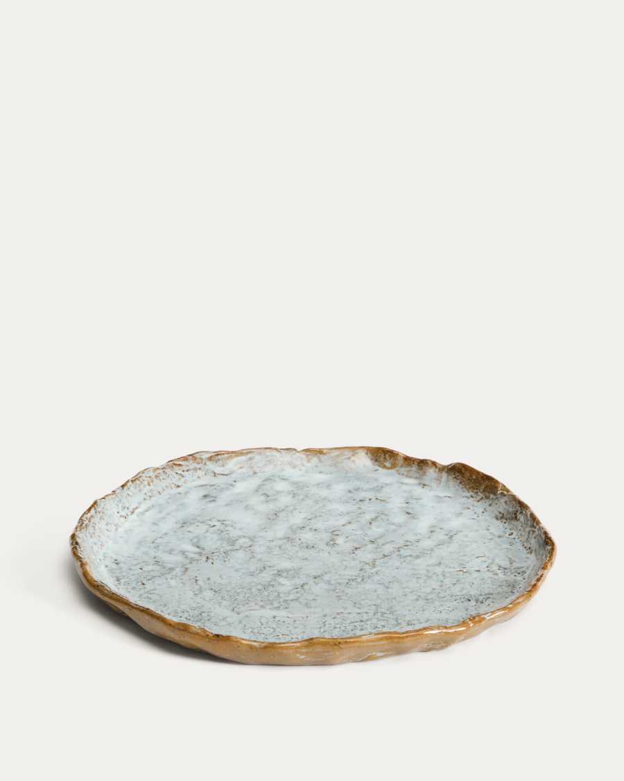 Alenia brown ceramic dinner plate