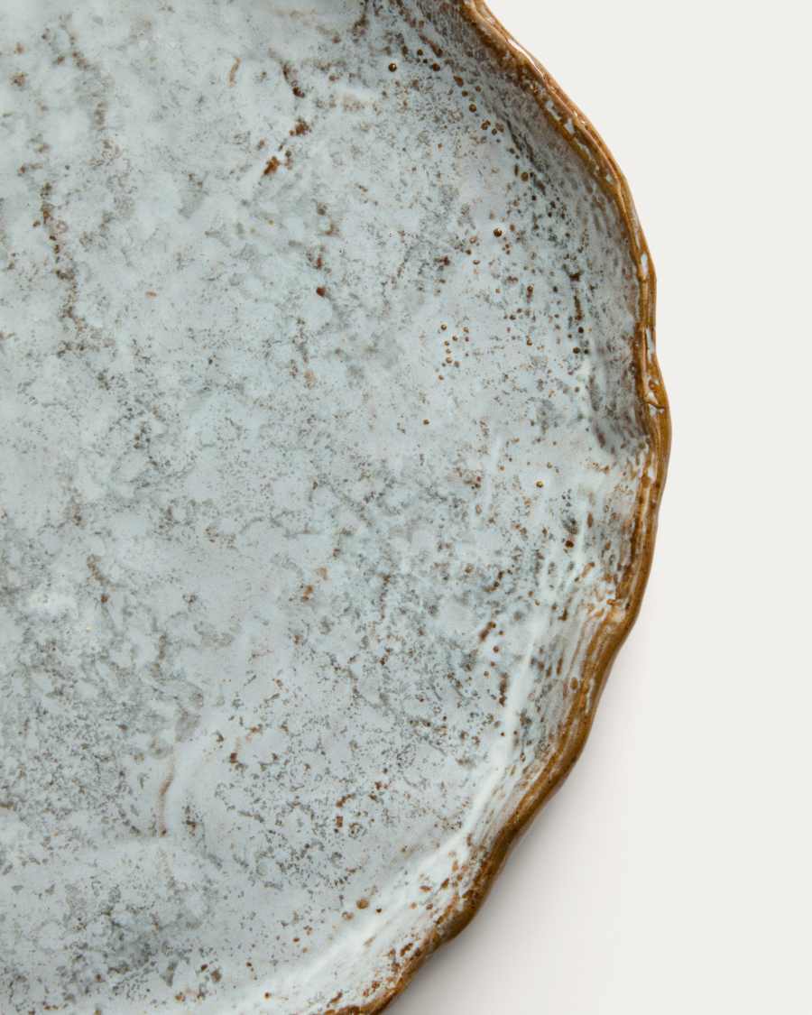 Alenia brown ceramic dinner plate