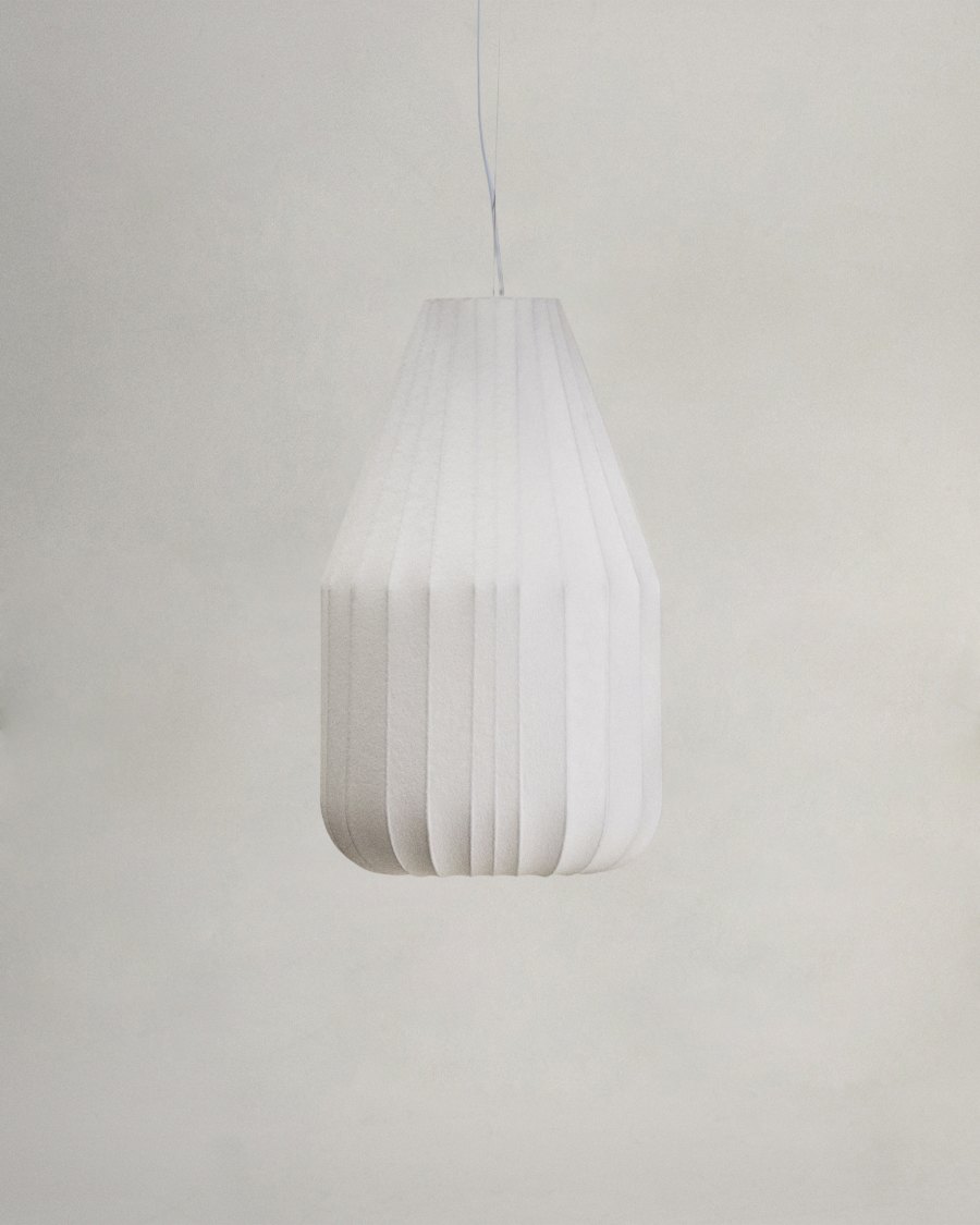 Somar ceiling lamp made with synthetic fibres and steel rods Ø30cm