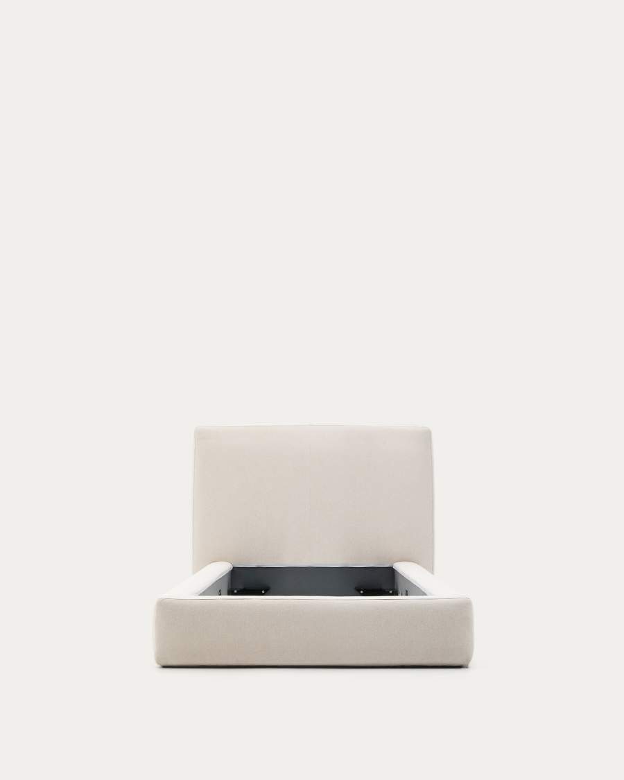 Ecru Blok bed with removable covers for 90 x 200 cm mattress FSC Mix Credit