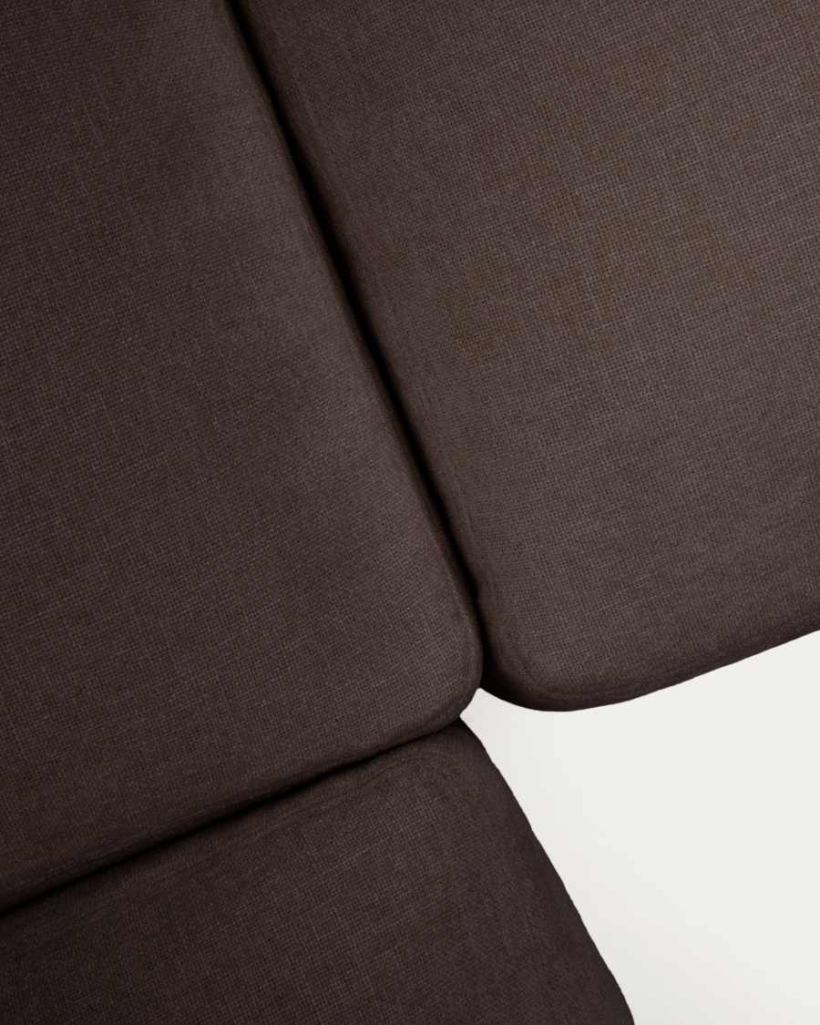Alea removable cover modular sofa 5-seater in dark brown 310 x 310 cm