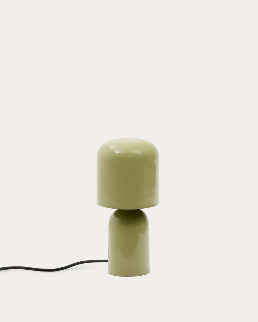 Monze table lamp in light green painted metal