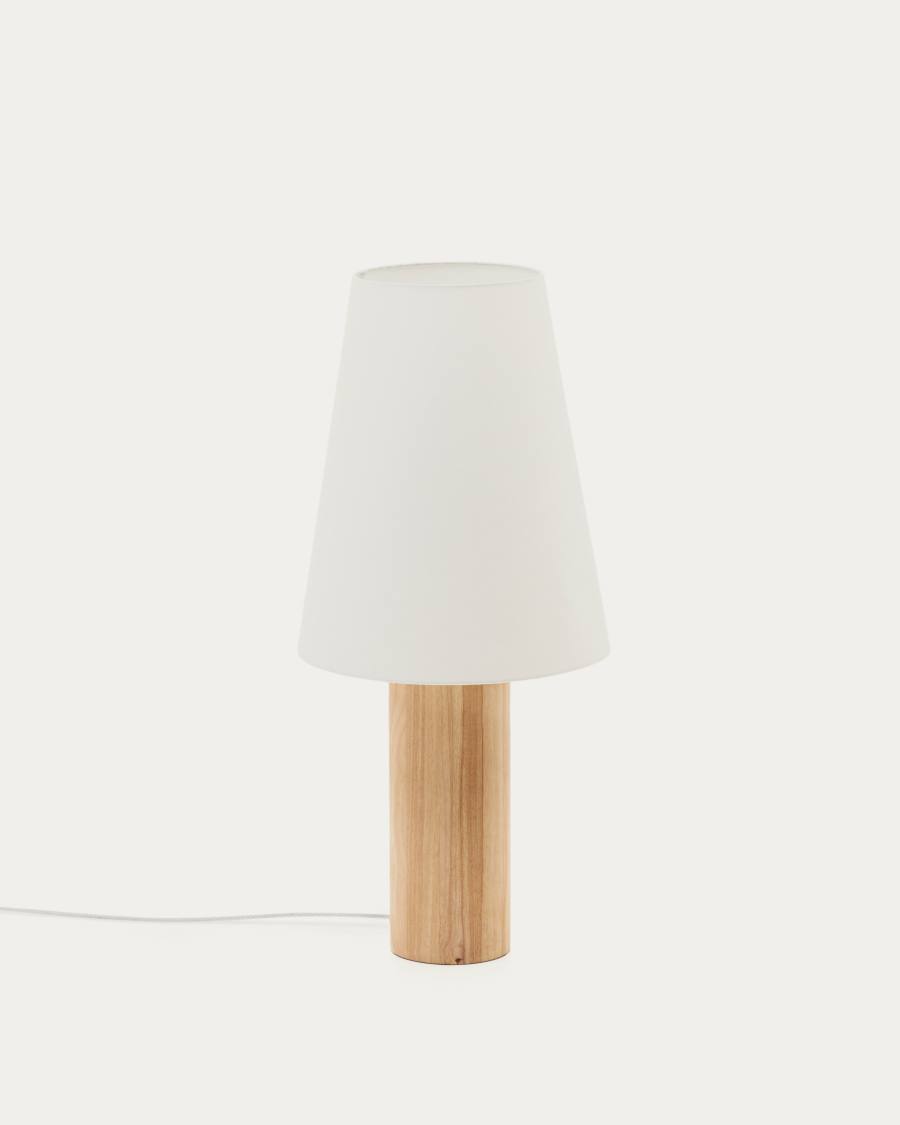 Marga floor lamp in solid wood with natural finish