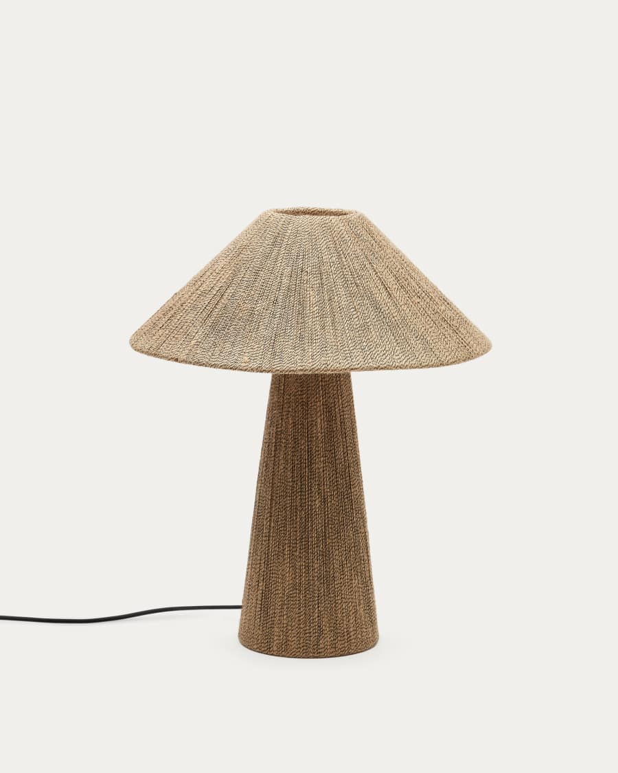 Renee table lamp in natural jute