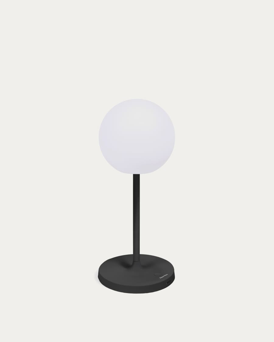 Dinesh outdoor table lamp in black aluminium 40 cm