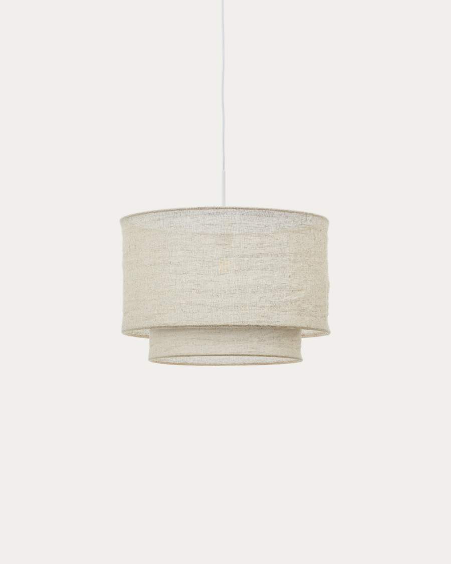 Mariela linen ceiling lamp shade in a beige finish Ø 40 x 34 cm