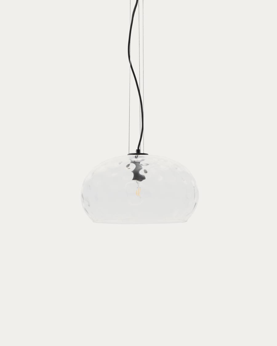 Balma transparent glass ceiling lamp, Ø 40 cm