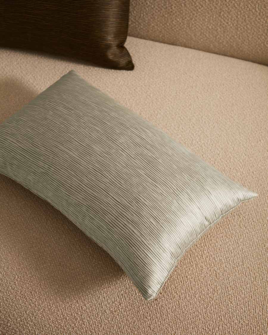 Mirca green textured cushion cover, 50 x 30 cm